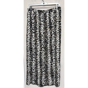 Lord & Taylor Vintage Leopard Print Skirt Long Midi pleated USA sz 10